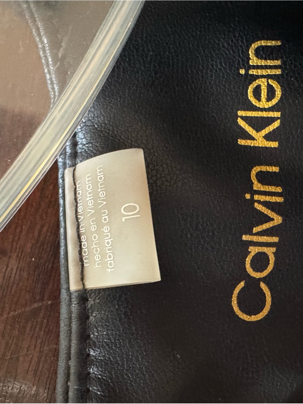 Calvin Klein Black Faux Leather Sheath Dress - Picture 3 of 6